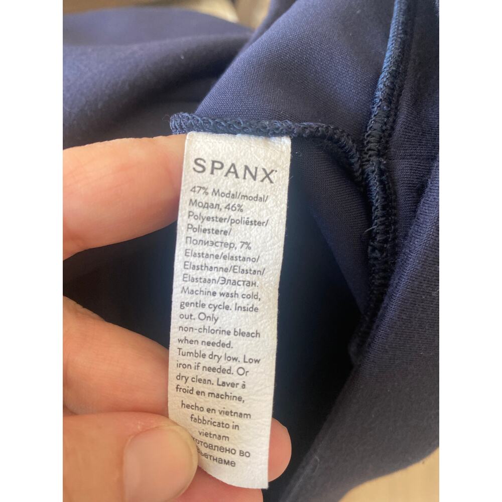 Spanx Airessentials Half Zip Pullover Dark Blue S… - image 5